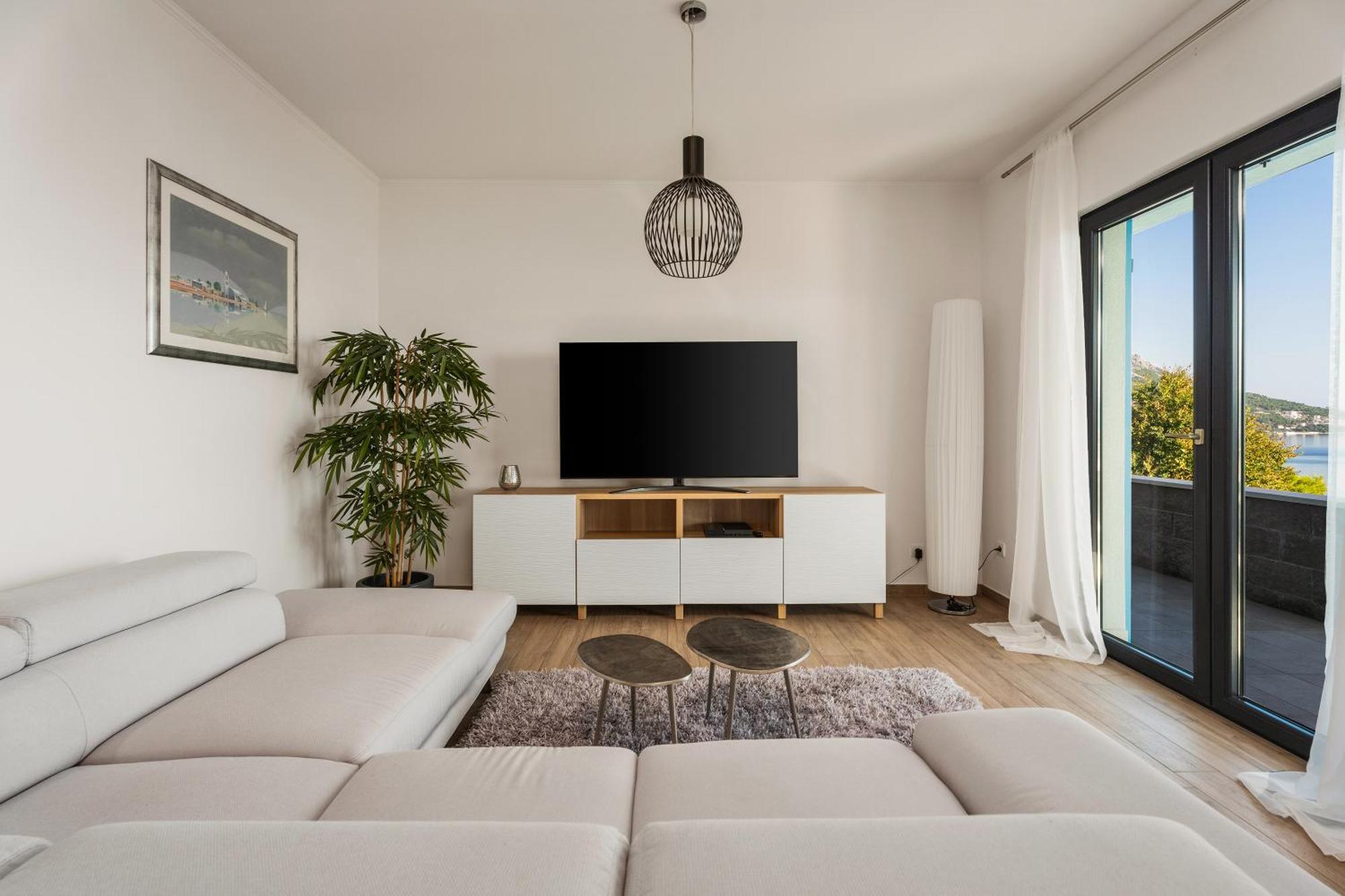 Villa Allegra With 32Msq Heated Pool, 300M Far From Sandy Beaches, Open Sea View 오미스 외부 사진
